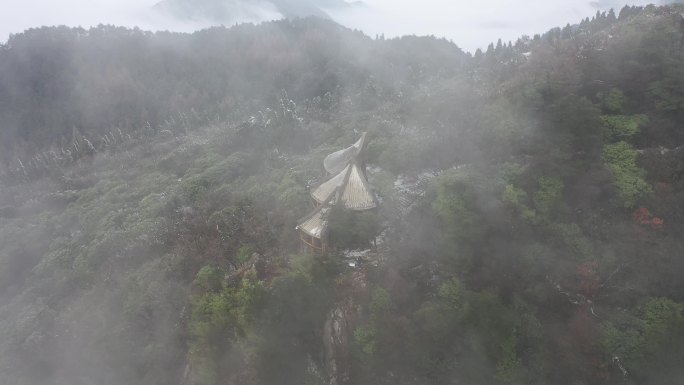 浙江天台华顶森林公园雾凇