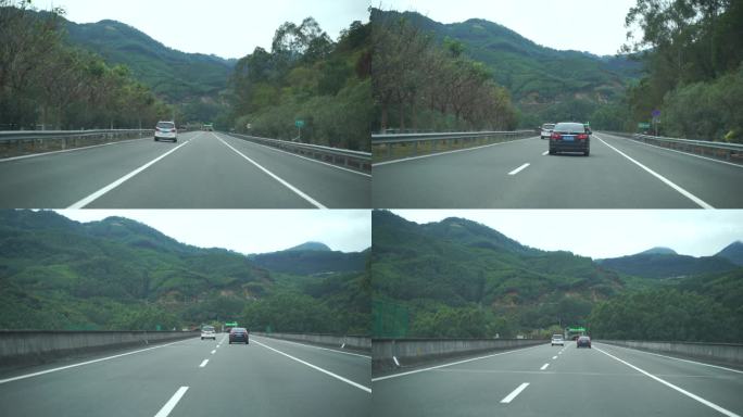 高速公路汽车行驶第一视角行车记录仪视角