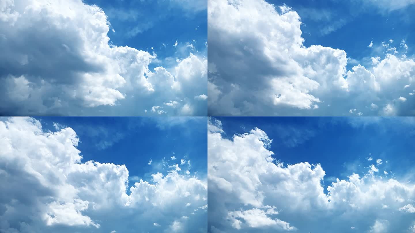 【HD天空】蓝天白云仙境晴朗云团奇幻仙云