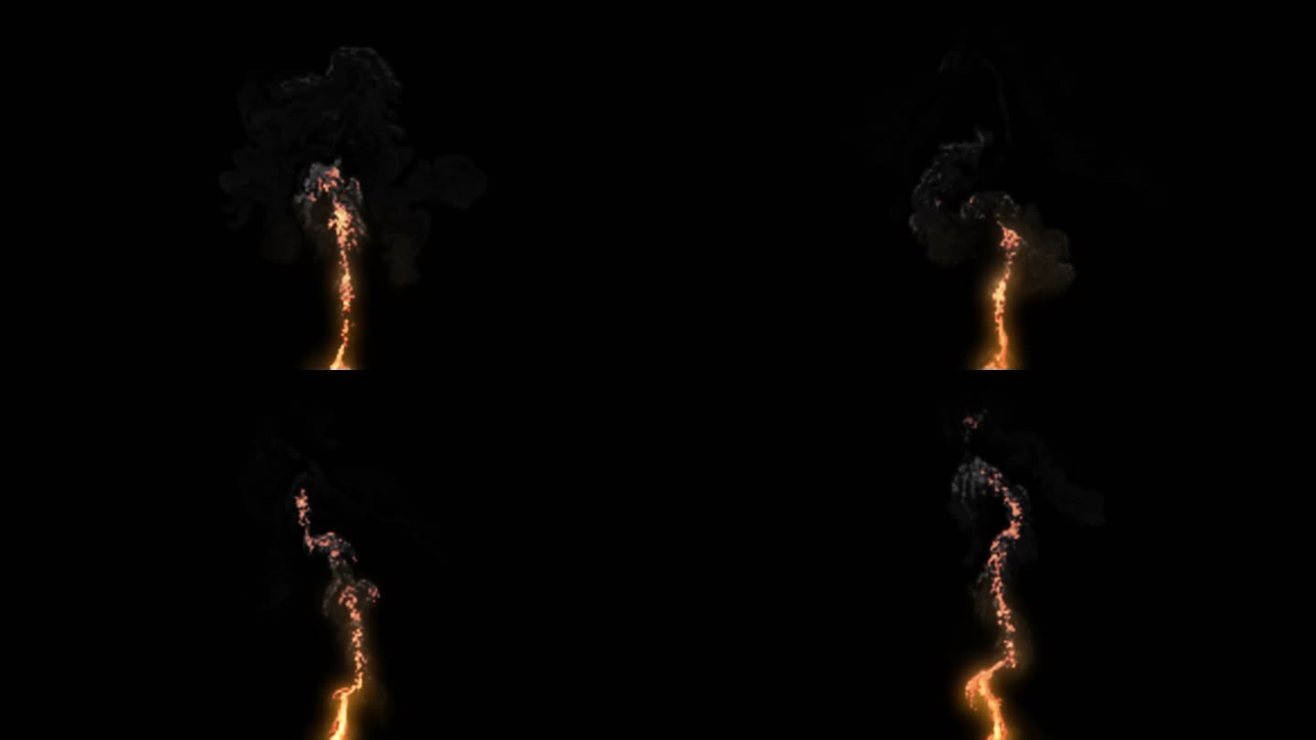 火燃烧动画-卡通火-叠加Alpha频道-无限循环