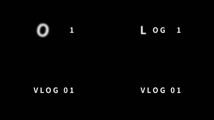 VLOG文字掉落模板