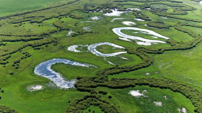 草原河流湿地