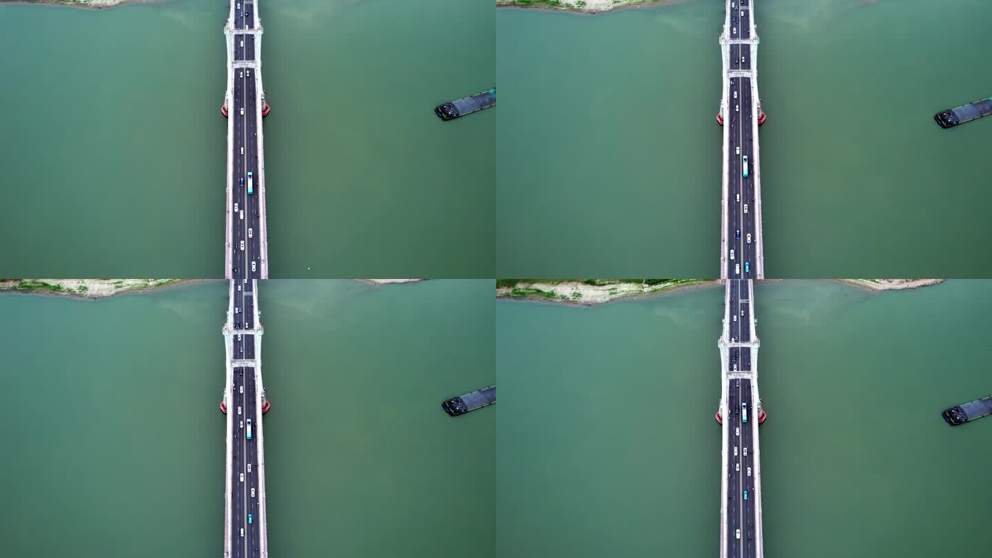 安徽蚌埠淮河解放桥航拍4k