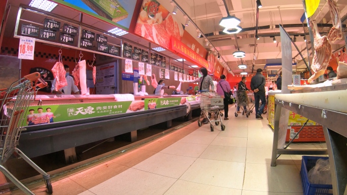 大型超市购物人流延时摄影