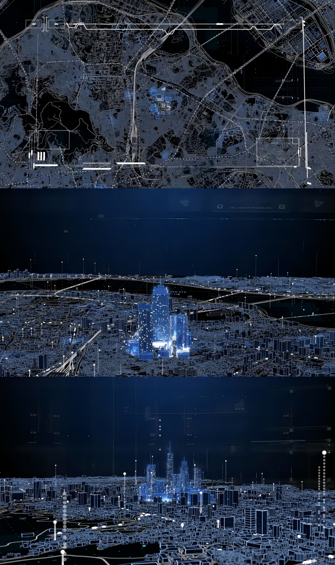 科技云智慧城市概念视频素材