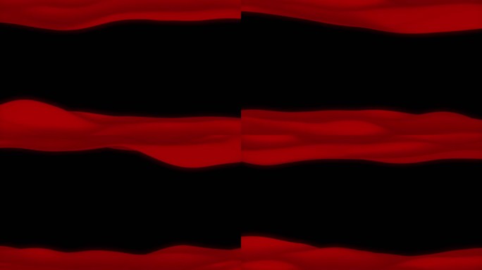 【原创带通道】红色绸带飘动视频边框