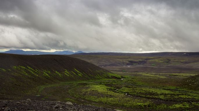 冰岛高地山谷-时间流逝