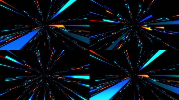 4K穿梭射线舞台背景素材