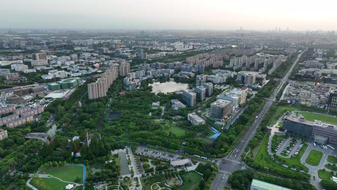 4K原素材-上海浦东软件园、亮景公园