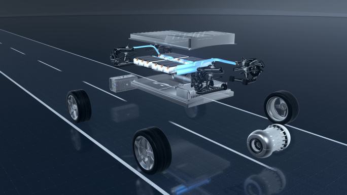 汽车模型分解组装组合车身底盘结构视频素材