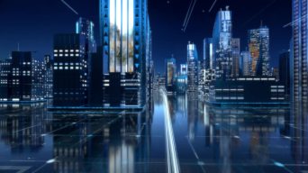现代科技虚拟智慧城市生长_视频素材视频素材