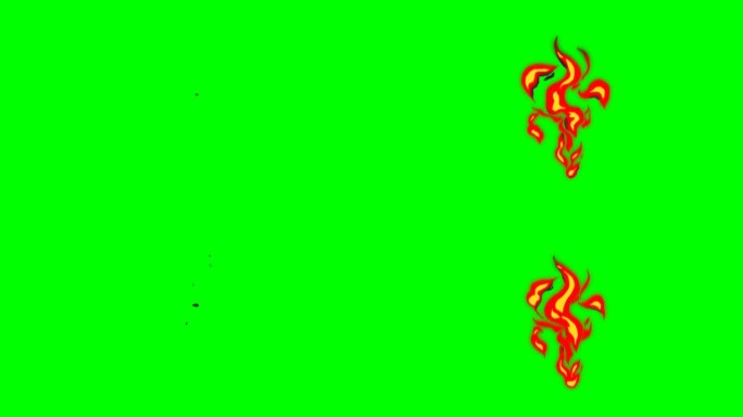 火燃烧动画-卡通火-绿盒-无限循环