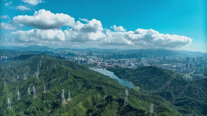 深圳塘朗山大景航拍