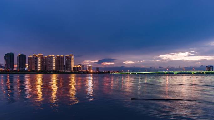 台州玉环市新城经济开发区日转夜延时4K