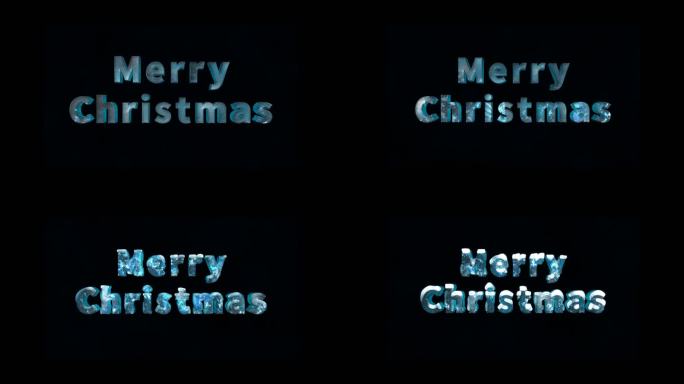 Merry Christmas冰冻圣诞字