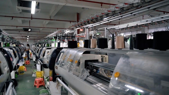 服装纺织加工厂生产过程实拍