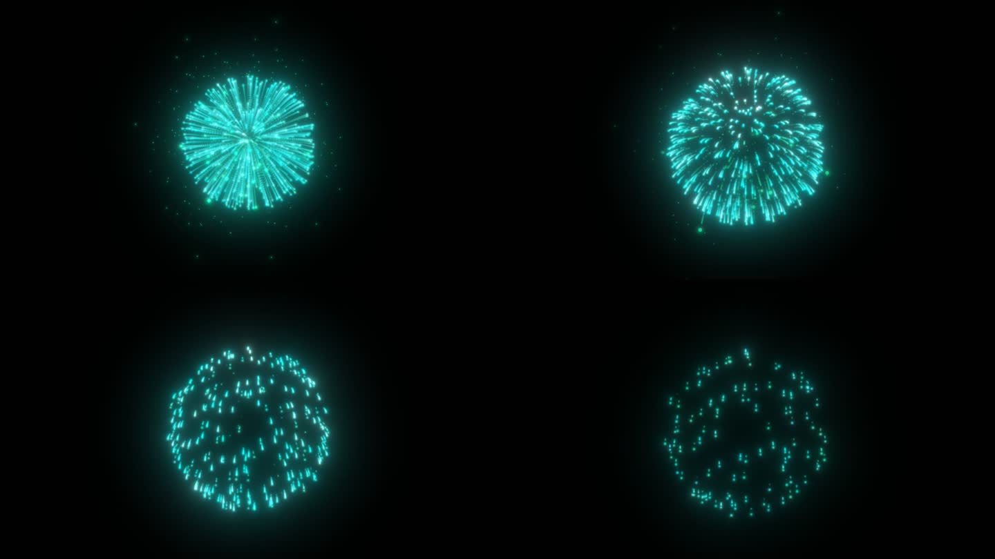 蓝色烟花爆炸粒子