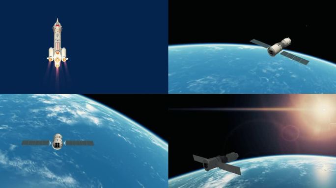 神舟十五号飞船对接中国空间站全程模拟