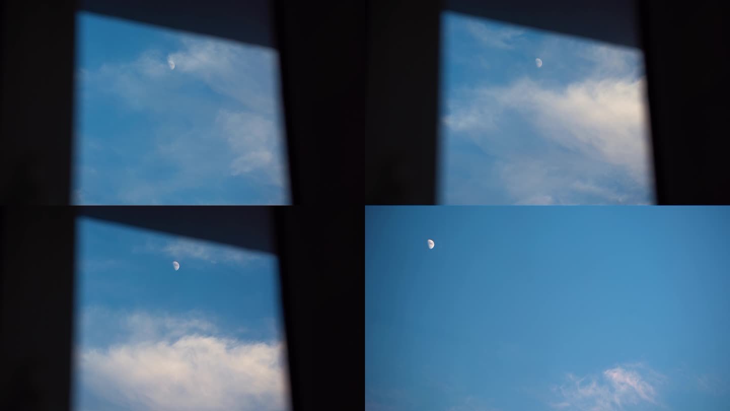 窗户外的月亮