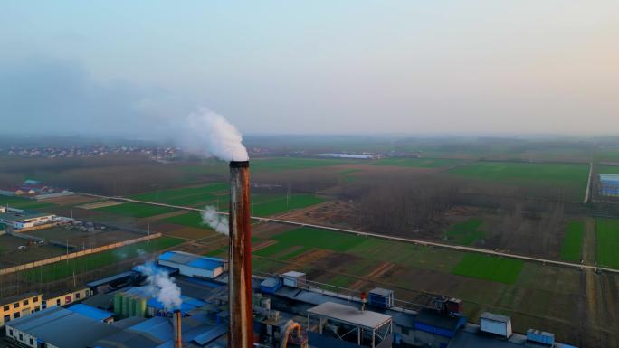 4K 环境污染 烟囱冒烟 工业污染
