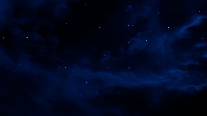 【HD天空】唯美星空蓝色薄云长夜星夜奇幻