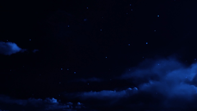 【HD天空】唯美长夜星空蓝色薄云夜空星夜