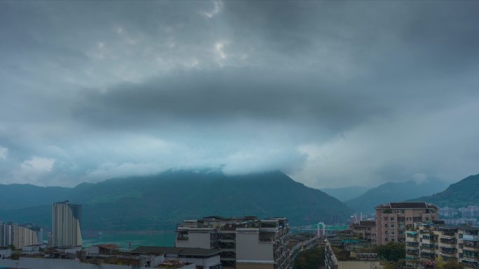 重庆云阳城区延时4K