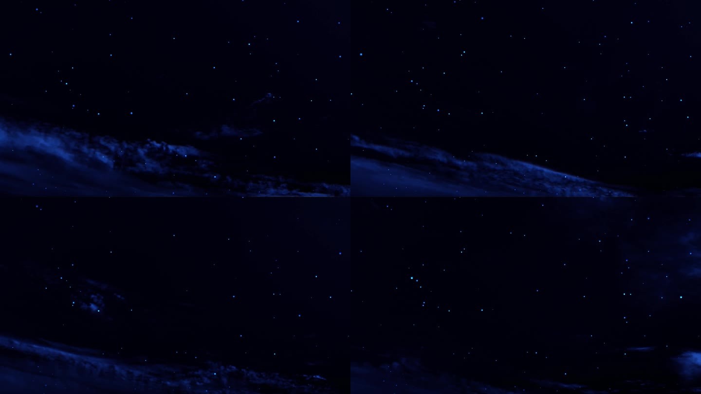 【HD天空】蓝色薄云唯美月光星空奇幻长夜