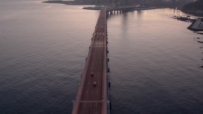 实拍4K大连星海湾大桥跨海大桥 可商用