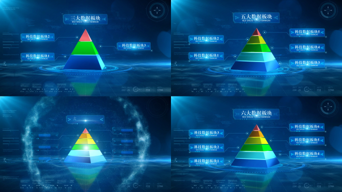 金字塔层级分类介绍AE模板