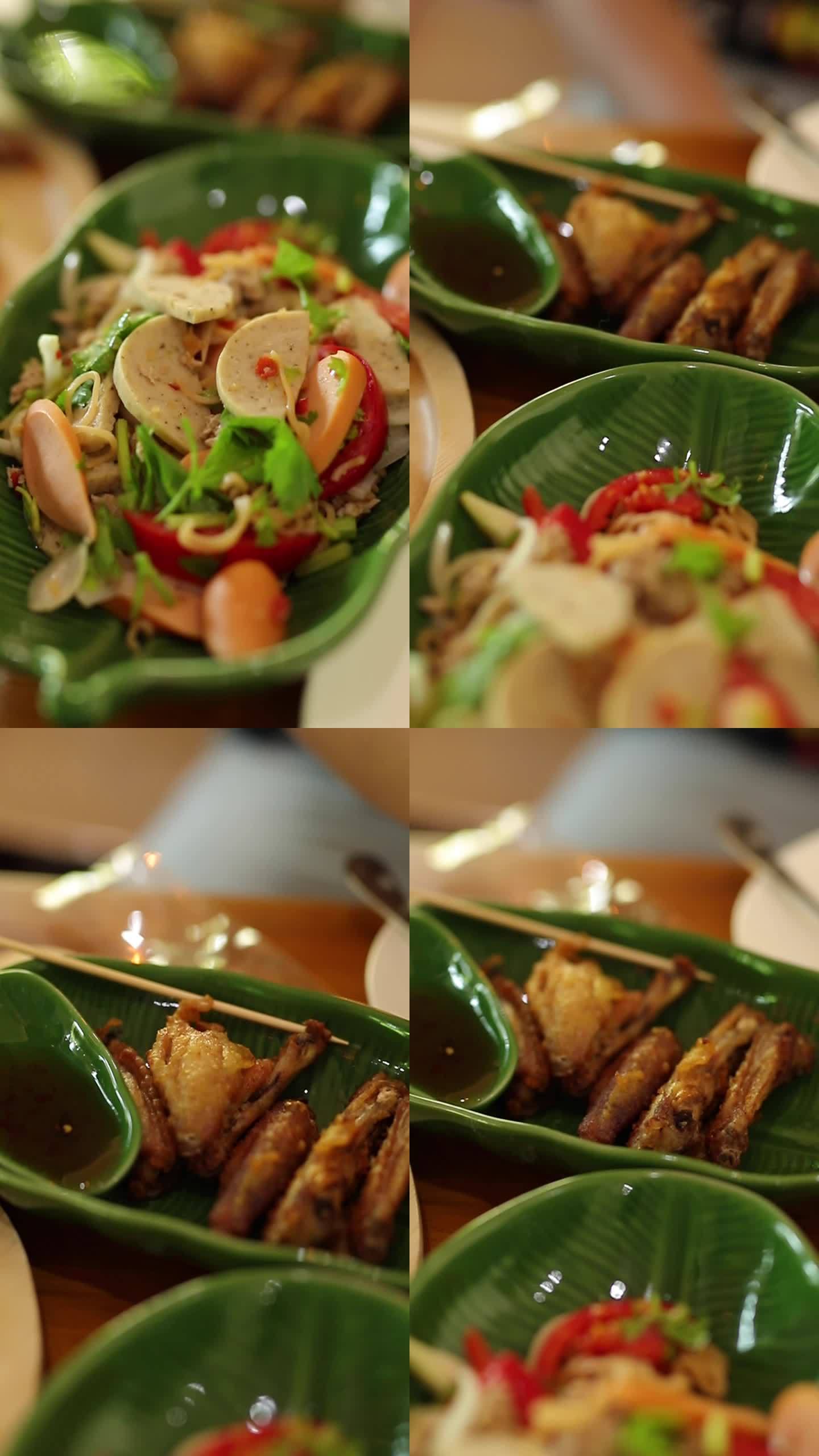 泰国粉丝沙拉美食美餐制作
