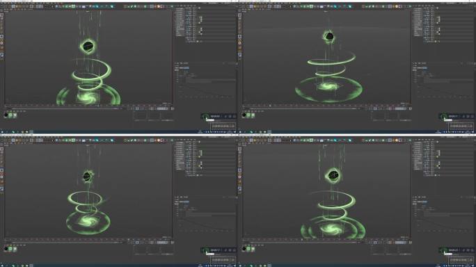 C4D三维立体宇宙能量星空法阵