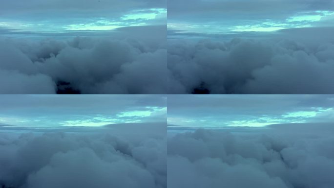 流云 白云 天空穿云 实拍视频 白云之上