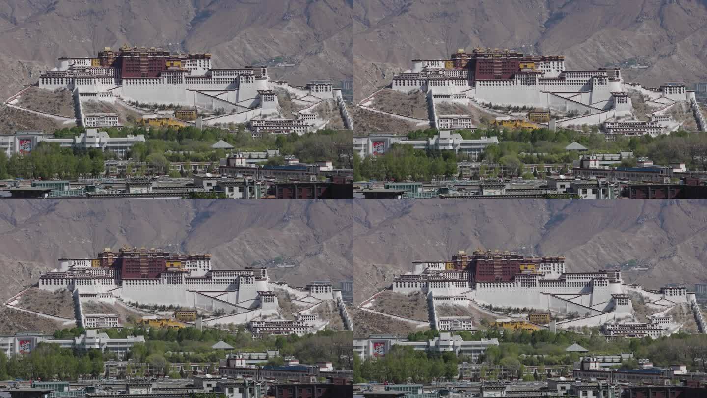 4K西藏拉萨布达拉宫远景