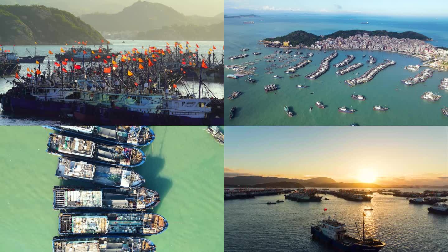 漳州浯屿岛渔船码头4K航拍