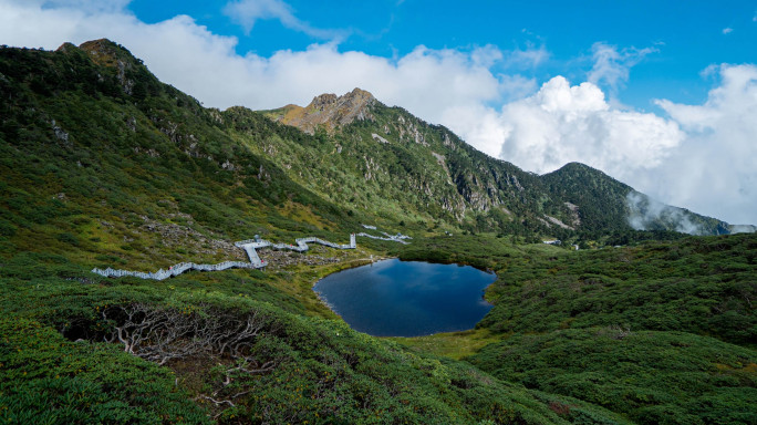 苍山 航拍 索道 洗马潭