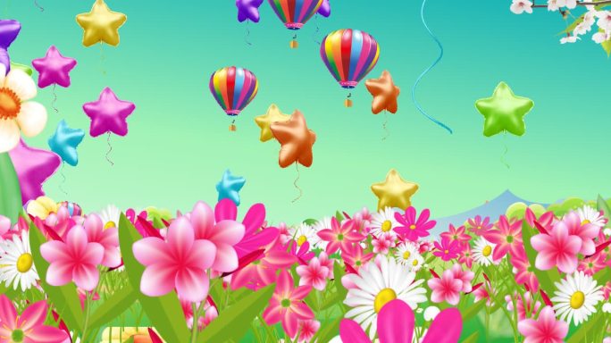 花丛气球
