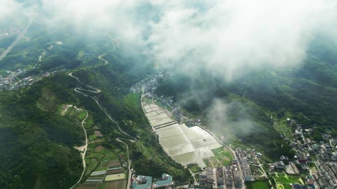 台州玉环市沙门镇龙联干家岙村共富农场航拍