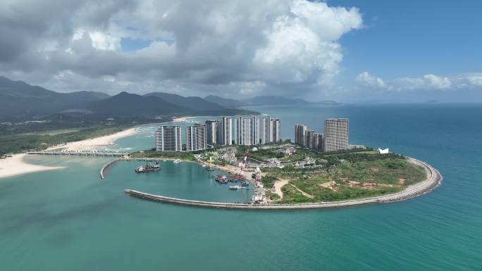 4k-海南 万宁 日月湾 海景航拍 大海