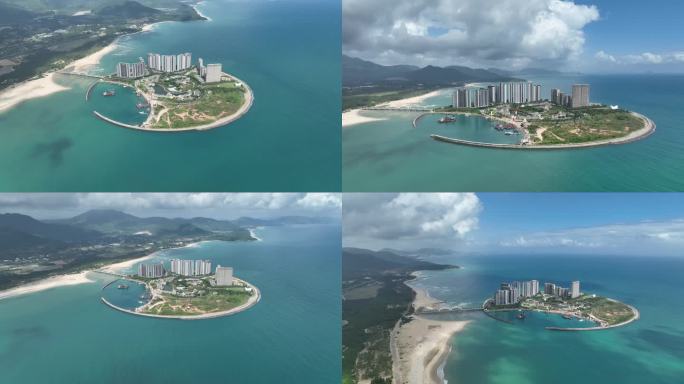 4k-海南 万宁 日月湾 海景航拍 大海