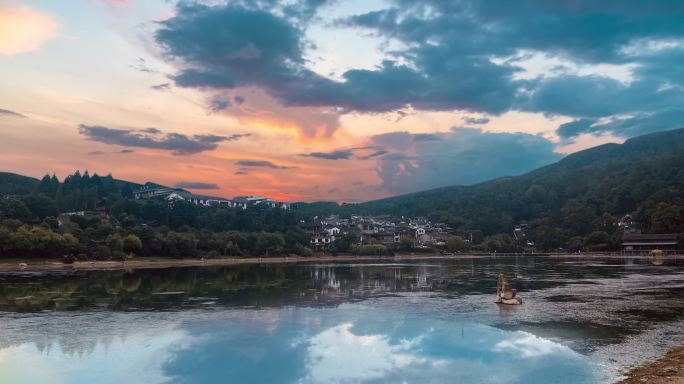 腾冲和顺古镇野鸭湖延时