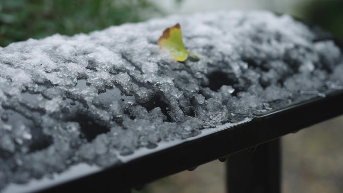 雪天垃圾桶