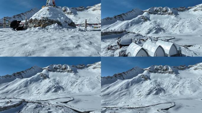 4K雪山航拍 达古冰川（十）