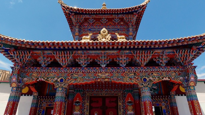 甘肃天祝华藏寺 天堂寺 藏族白塔