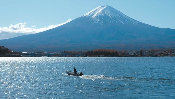 日本川口湖的富士山