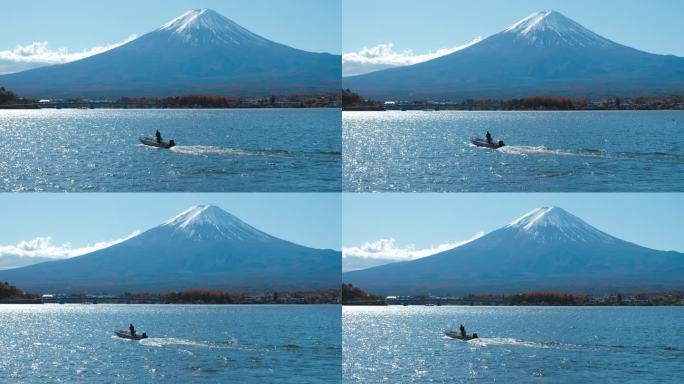 日本川口湖的富士山