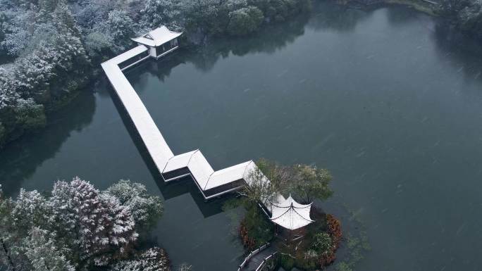 杭州西湖雪景 霁虹桥