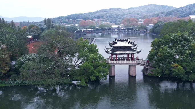 杭州西湖雪景 玉带晴虹