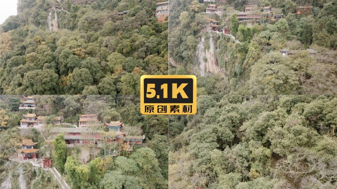 5K-昆明西山景区航拍，西山公园