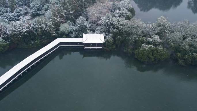 杭州西湖雪景 霁虹桥